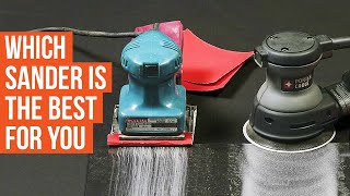 Orbital Sander vs Palm Sander  Which Sander is Best for You  Which Electric Sander to Use [upl. by Lleruj536]