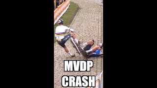 Mathieu van der Poel MASSIVE CRASH  Superprestige Boom 2022 [upl. by Singband745]