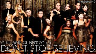 Glee  Dont Stop Believing With Quinns Solo [upl. by Eednac]