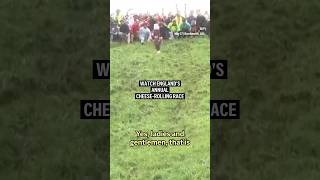 Dairyloving daredevils take part in annual cheese rolling race in southwest England [upl. by Arretal734]