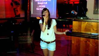 Corfu 2011  karaoke bar Sidari  Unfaithful No one The Climb  Martina Černá cover [upl. by Onid]