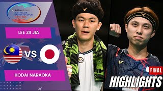 Lee Zii Jia MAS vs Kodai Naraoka JPN  F  Australian Open 2024 [upl. by Morley]