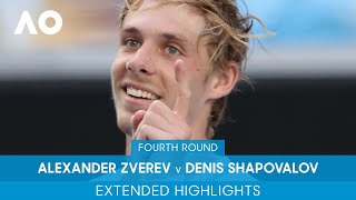 Alexander Zverev v Denis Shapovalov Extended Highlights 4R  Australian Open 2022 [upl. by Ainet]