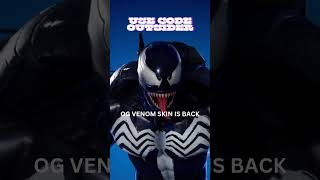 NEW VENOM MARVEL OG SKIN BACK FORTNITE ITEMSHOP SHORTS FORTNITE FORTNITECLIPS MARVEL MCU FN [upl. by Tibbs]