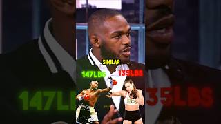 Jon Jones Thinks Ronda Rousey Would Destroy Floyd Mayweather😱 shorts [upl. by Engracia]