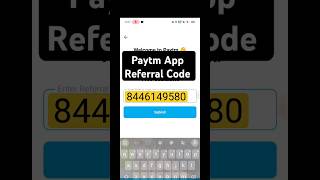 📝How To Use Referral Code In Paytm Ka Refer Code 2024  Paytm Mein Refer Code 🔥 short paytm trend [upl. by Suivatram634]