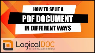 How to split a PDF document in different ways [upl. by Rozina]