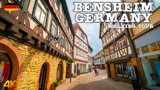 Bensheim Germany  Walking Tour 4K  The cozy German old town [upl. by Fritts]