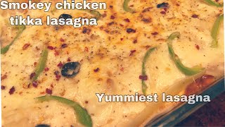 Smokey chicken tikka lasagna recipe  different and delicious lasagna how to make chicken lasagna [upl. by Anaiv265]