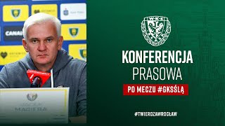 Konferencja prasowa po meczu GKSŚLĄ  Jacek Magiera [upl. by Lecrad]