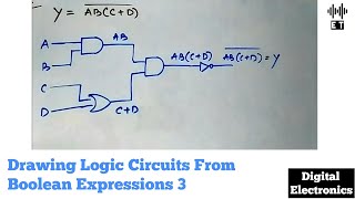 Drawing Logic Circuits From Boolean Expressions  Important Questions 3  Digital Electronics [upl. by Ringe]