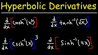 Derivatives of Inverse Hyperbolic Functions [upl. by Hseham]