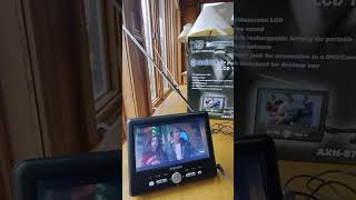 Axion 8701 7 inch portable TV review  Free broadcast television Get unplugged [upl. by Leval]