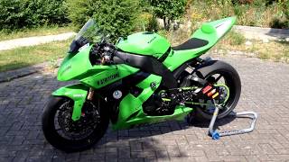 Walkaround Kawasaki ninja ZX10R 2009 startup walk around track race bike [upl. by Aisyram]