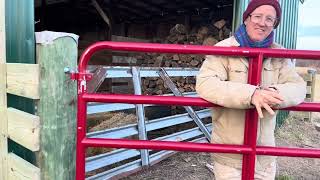 Greg gives tour of their new livestock corral construction [upl. by Nivlad]