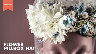 FLOWER PILLBOX HAT  Creative Edge Tutorials [upl. by Slack]