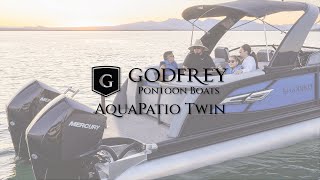 Godfrey Pontoon Boats  AquaPatio Twin [upl. by Ellerd]