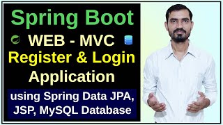 14 Spring Boot Register Login amp Logout using Spring Data JPA JSP MySQL Database  Add HTML amp CSS [upl. by Aliban]