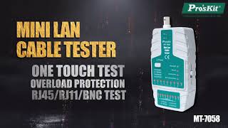 ProsKit MT7058 Mini Lan Cable Tester [upl. by Iohk]