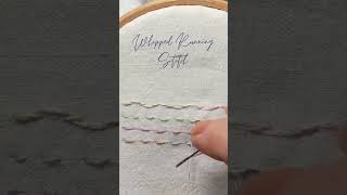 HOW TO Whipped Running Stitch stitchday slowstitch embroidery shorts stitchbystitch [upl. by Einnal884]