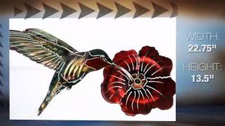 Hummingbird Nectar Metal Wall Art Sculpture [upl. by Assenaj]