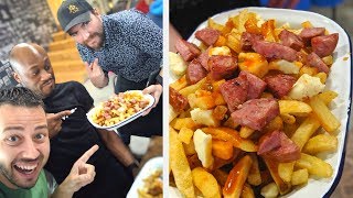 Sa 1ère POUTINE dans un VRAI RESTO QUEBECOIS  VLOG 920 [upl. by Enelehcim402]