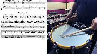 Capriccio espagnolIIIAlborada Snare drum Excerpt [upl. by Aicina]