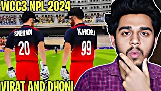 VIRAT AND DHONI OPENING AGAINST SRH😨 WCC3 NPL 2024 Gameplay [upl. by Friedberg568]