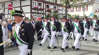 Parademarsch beim Schützenfest 2024 in Geseke Sonntag [upl. by Prinz751]