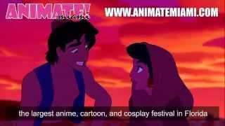 Meet the Stars of Aladdin at Animate Miami 2015 [upl. by Leroj]