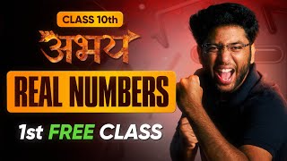 Abhay Batch 10th Maths  1st FREE Class  Real Numbers  Lecture 1  Check Description [upl. by Einnel]