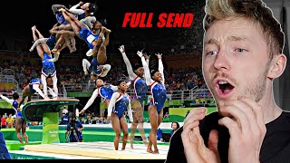 Reacting to UNIQUE WOMENS GYMNASTICS w Girlfriend [upl. by Ecitsuj]