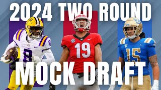 2 ROUND 2024 NFL Mock Draft WITH TRADES  2024 NFL Mock Draft [upl. by Ener]