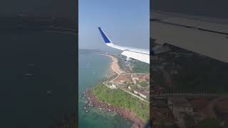 Landing  Dabolim Airport Goa travel flight indigo dabolim goa [upl. by Wina]