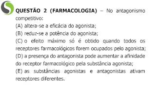 QUESTÕES COMENTADAS DE CONCURSOS BIOMÉDICOS  FARMACOLOGIA 2 [upl. by Aniv]