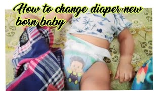 how to change diaper new born baby diaper changing routine [upl. by Ardnak]