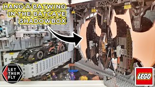 Hanging a Batwing in The Lego 76252 Batcave Shadowbox Tutorial [upl. by Yarw]