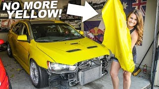 Peeling yellow plastidip off my ENTIRE CAR [upl. by Pastelki]