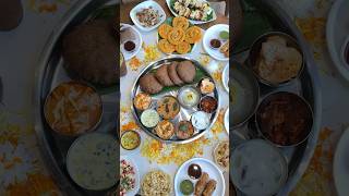 BIGGEST NAVRATRI Thali 😍😱 Comments me Jai Mata Di likhna mat bhulna 🙏 shorts explore thali [upl. by Libb183]