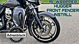 Advanblack 19quot Reveal Wrapper Hugger Front Fender Install [upl. by Sion371]