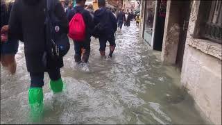 Ultima acqua alta eccezionale prima del MOSE 160cm Venezia  high tide in Venice  disaster flood [upl. by Etakyram]