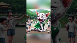 Poor white cat is spotty  after treatment Part 6 😭😱 cute ai cat shorts story trending [upl. by Rimisac919]