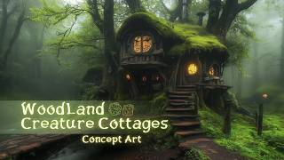 Woodland Cottages Concepts design dandd gaming conceptart fantasy [upl. by Ydasahc]