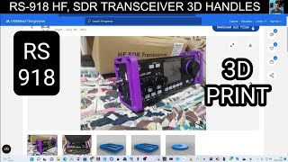 RS918 HF  SDR TRANSCEIVER  3D PRINT HANDELS [upl. by Ettelra]