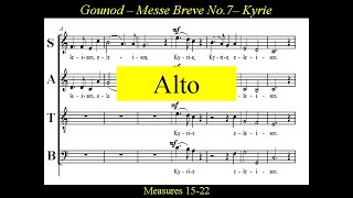 Gounod  Messe brève no 7 Kyrie  Alto [upl. by Anigue]