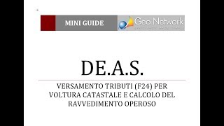 Versamento tributi per voltura catastale e calcolo del ravvedimento operoso [upl. by Basil]