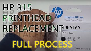 HP 315 print head installation process  hp printer  print head replacement [upl. by Ahcropal]