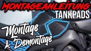 Stompgrip Tankpads  Montage Anleitung für schwarz  transparent  Demontage [upl. by Ez20]