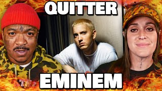 HE WAS A MENACE 😂  Eminem feat D12  QUITTER  Reaction [upl. by Adehsor]