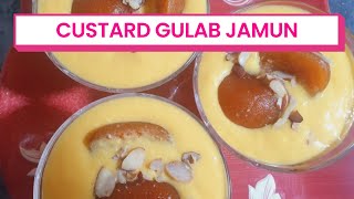 Quick Gulab jamun trifles dessert recipe winter special custard by sweety amp salty kitchen [upl. by Yager140]